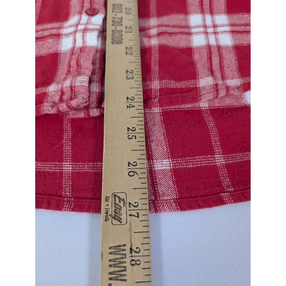 Ohio State Buckeyes Shirt Womens Medium Red NCAA Football UG Apparel Flannel - Picture 11 of 13